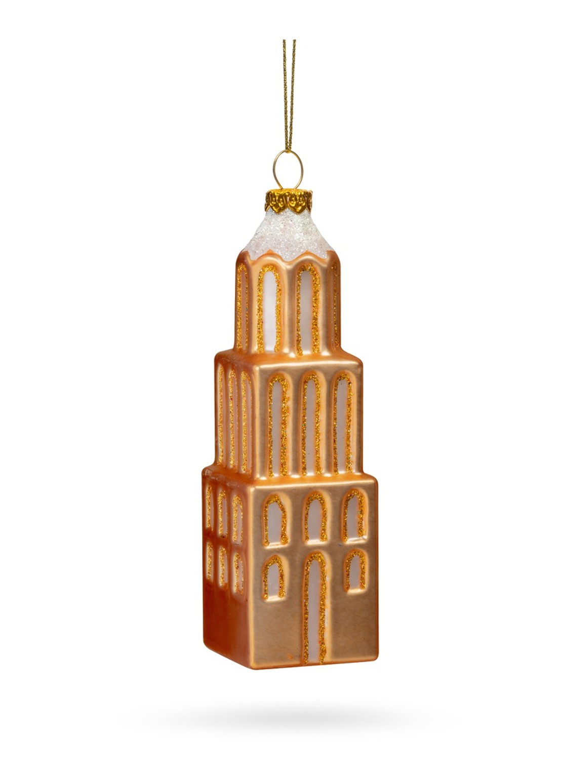 De Ballen Uit Domtoren kersthanger 13,6 cm - voorkant 2 goud