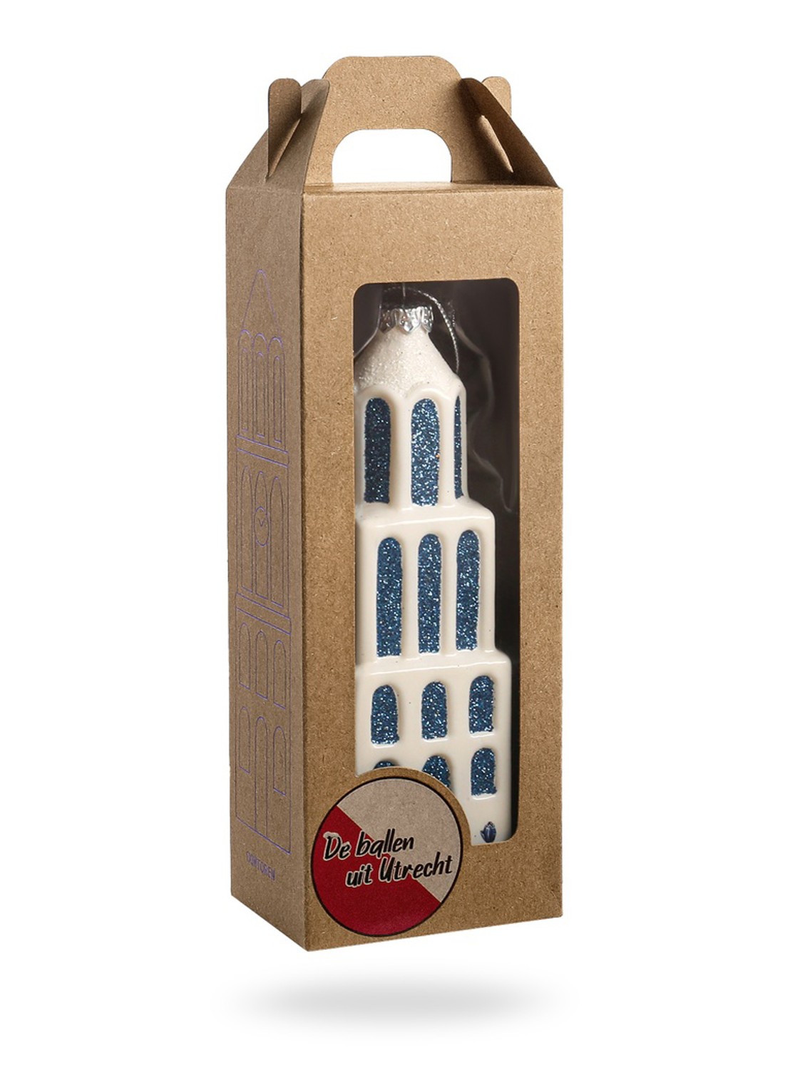 De Ballen Uit Domtoren kersthanger 13,6 cm - achterkant blauw