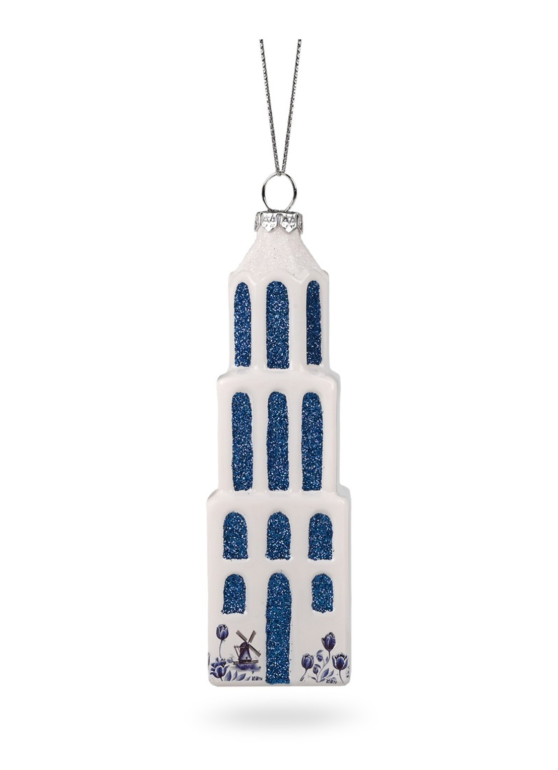 De Ballen Uit Domtoren kersthanger 13,6 cm - voorkant 2 blauw