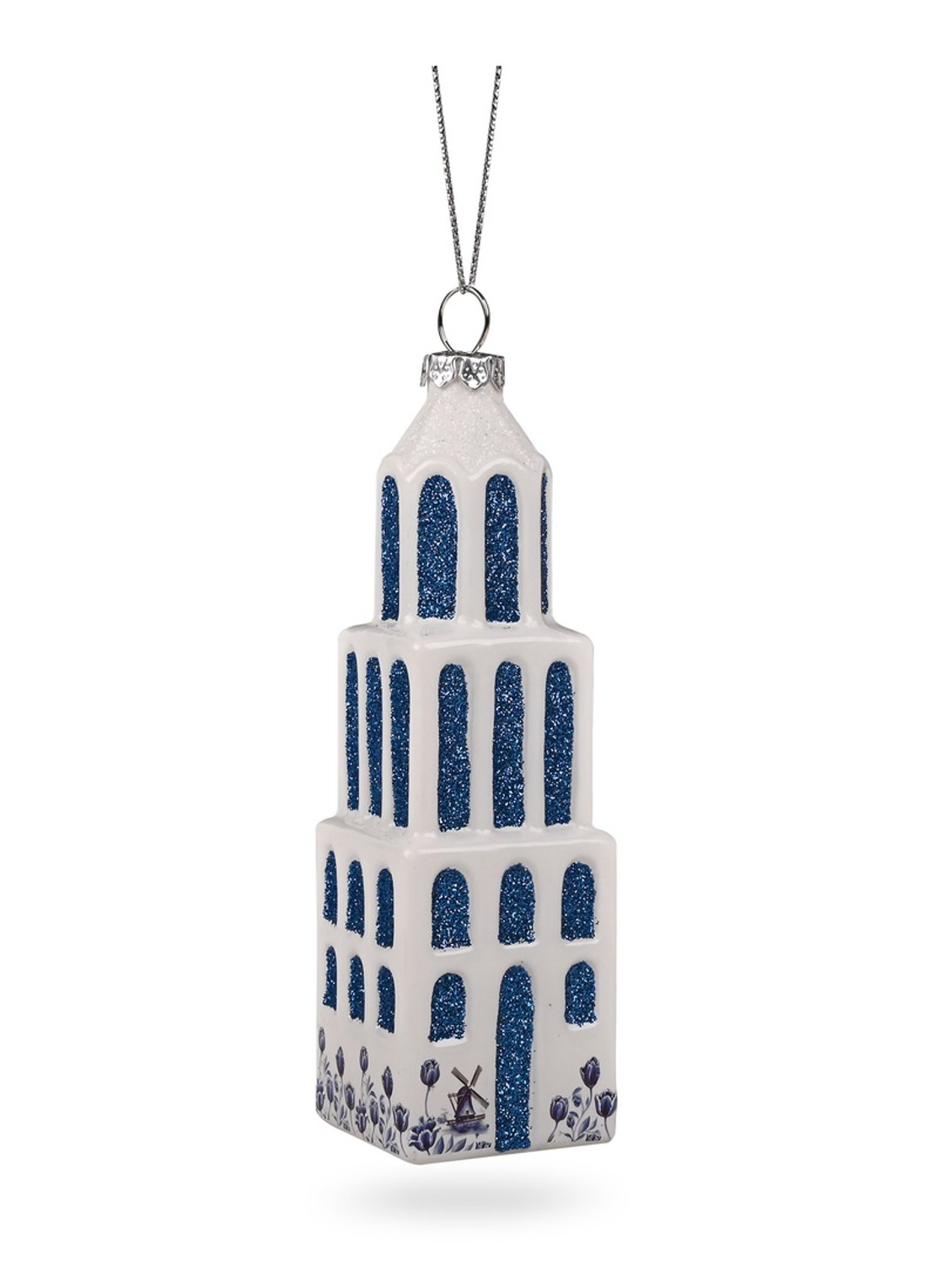De Ballen Uit Domtoren kersthanger 13,6 cm - voorkant 3 blauw