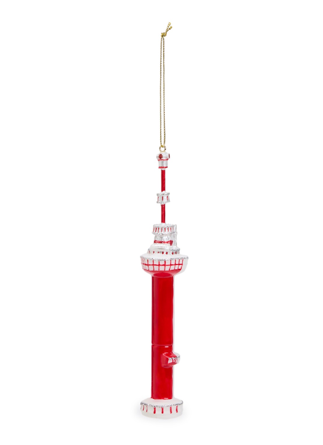 De Ballen Uit Euromast kersthanger 17 cm - voorkant rood