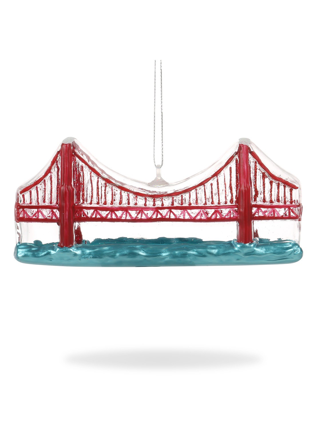 De Ballen Uit Golden Gate Bridge kersthanger 5 cm - voorkant rood