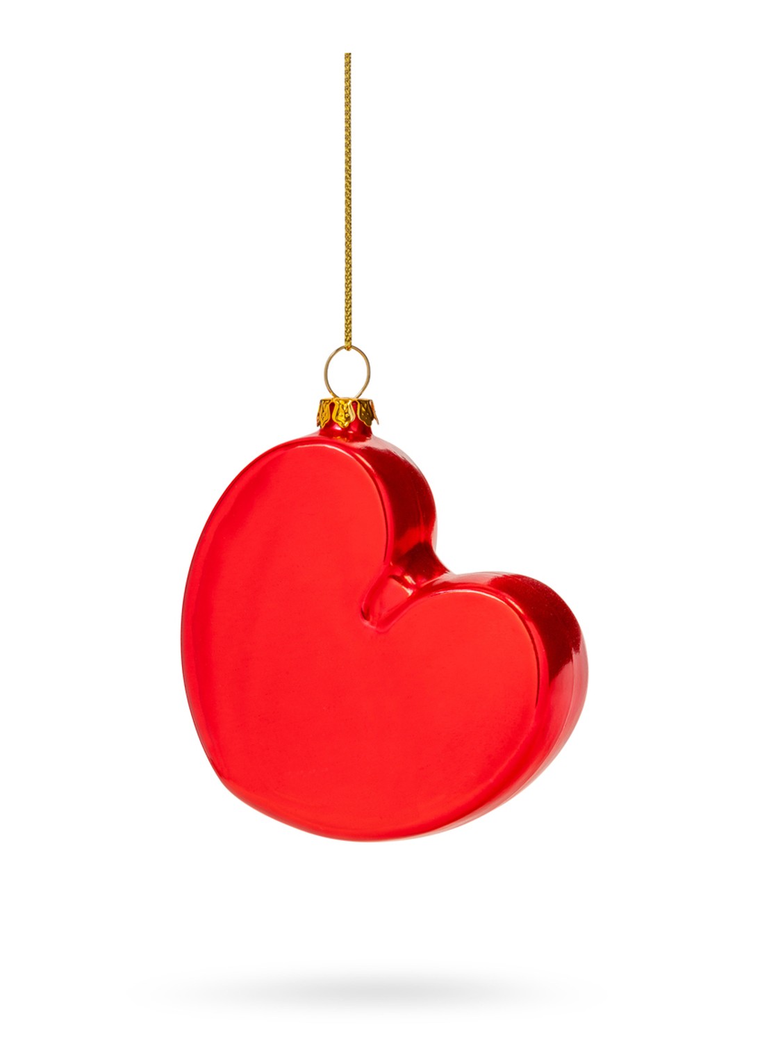 De Ballen Uit Pompeblèd kersthanger 8,5 cm - voorkant rood