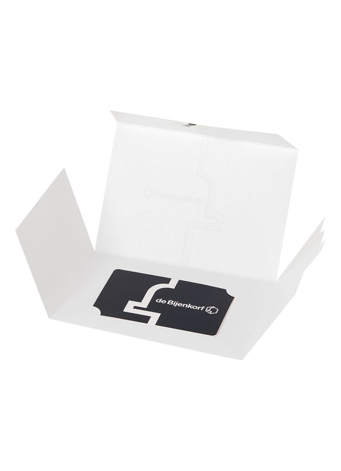 de Bijenkorf Cadeaucard - 5 tot 100 euro - voorkant 2 zwart