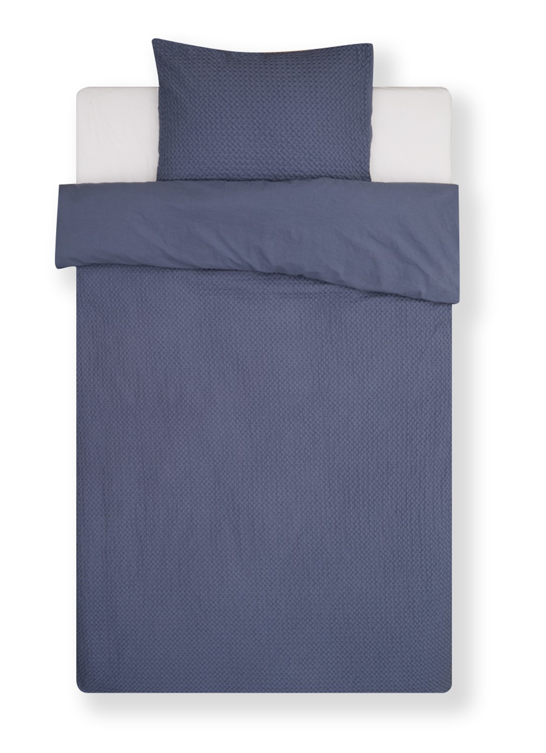 de Bijenkorf Home Dekbedovertrekset van  katoen - inclusief kussenslopen - voorkant blauw