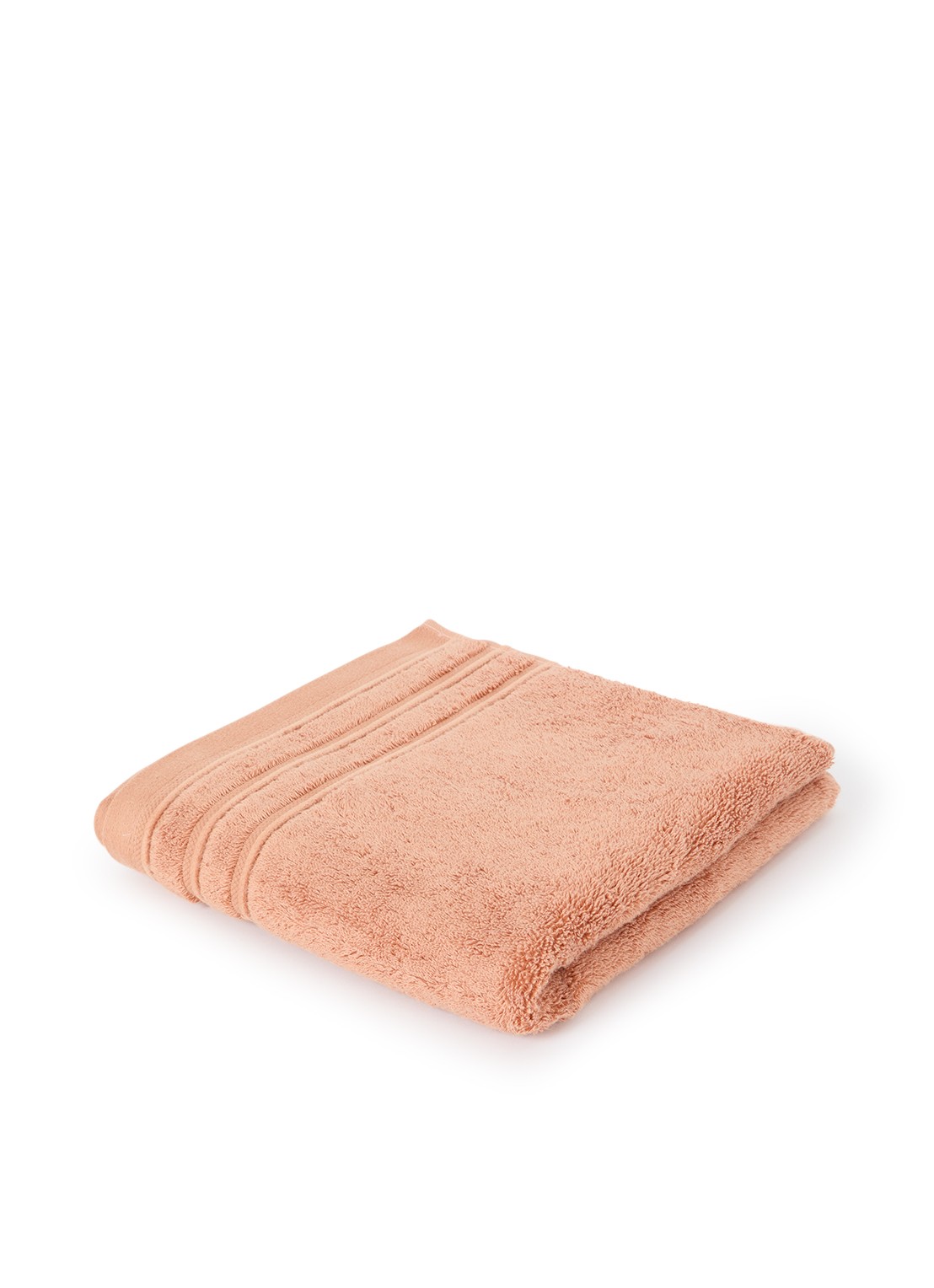 de Bijenkorf Home Evolution badhanddoek - 580 gr/m2 - 60 x 110 cm - voorkant 2 oranjebruin