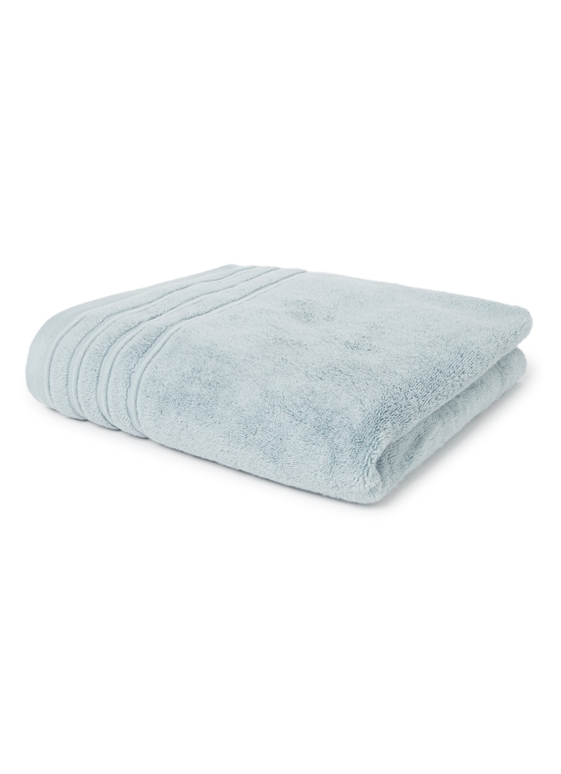 de Bijenkorf Home Evolution badlaken - 580 gr/m2 - 100 x 150 cm - voorkant 2 lichtblauw
