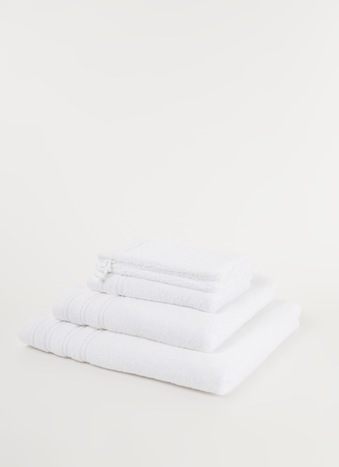 de Bijenkorf Home Evolution badlaken - 580 gr/m2 - 70 x 140 cm - detail wit