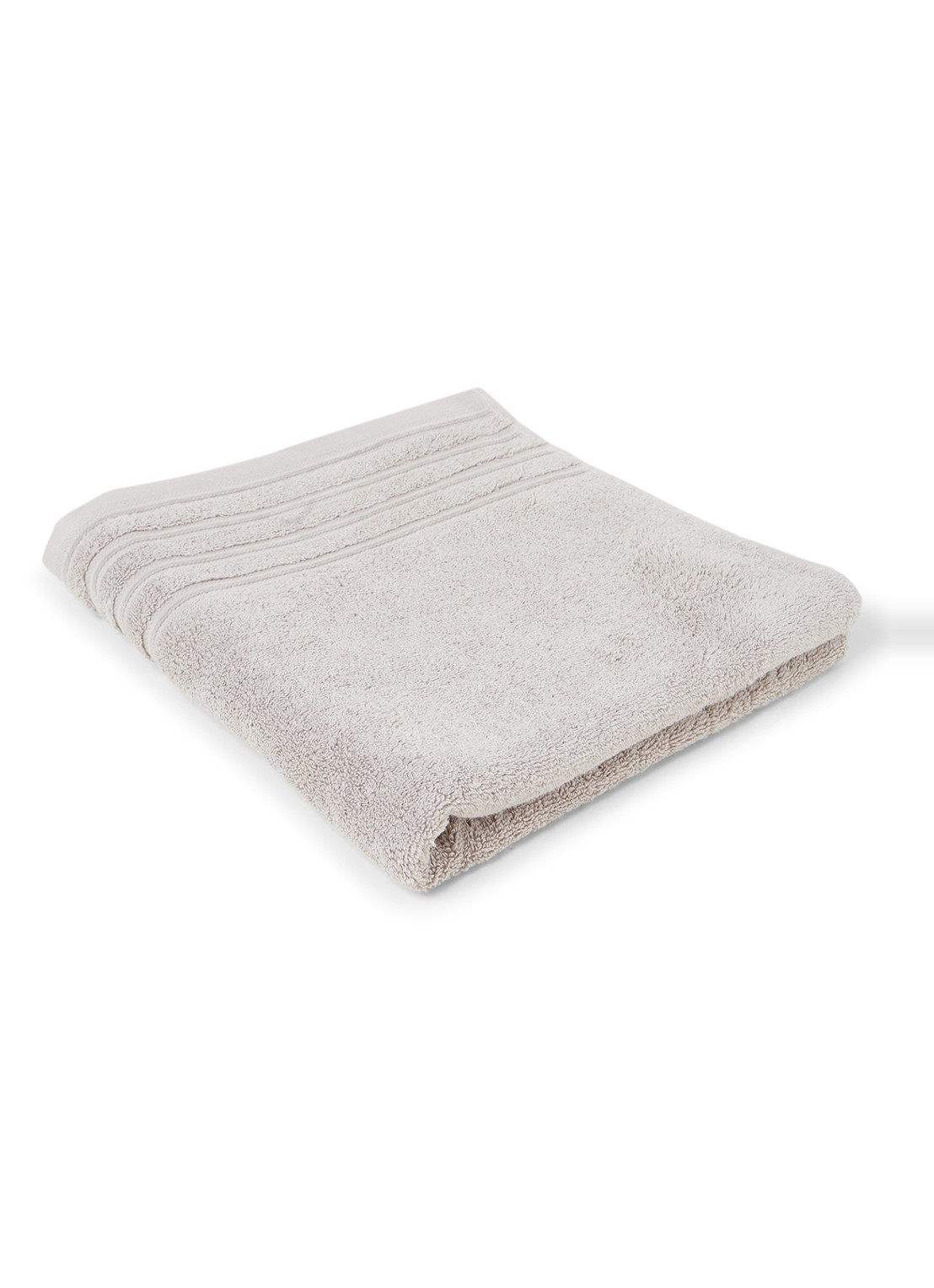 de Bijenkorf Home Evolution badlaken - 580 gr/m2 - 70 x 140 cm - voorkant lichtgrijs