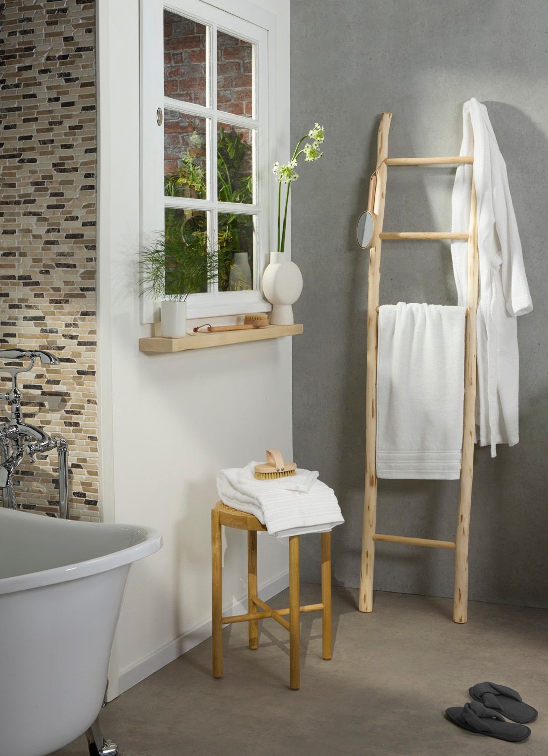 de Bijenkorf Home Evolution gastendoek - 580 gr/m2 - 30 x 50 cm - voorkant 2 wit