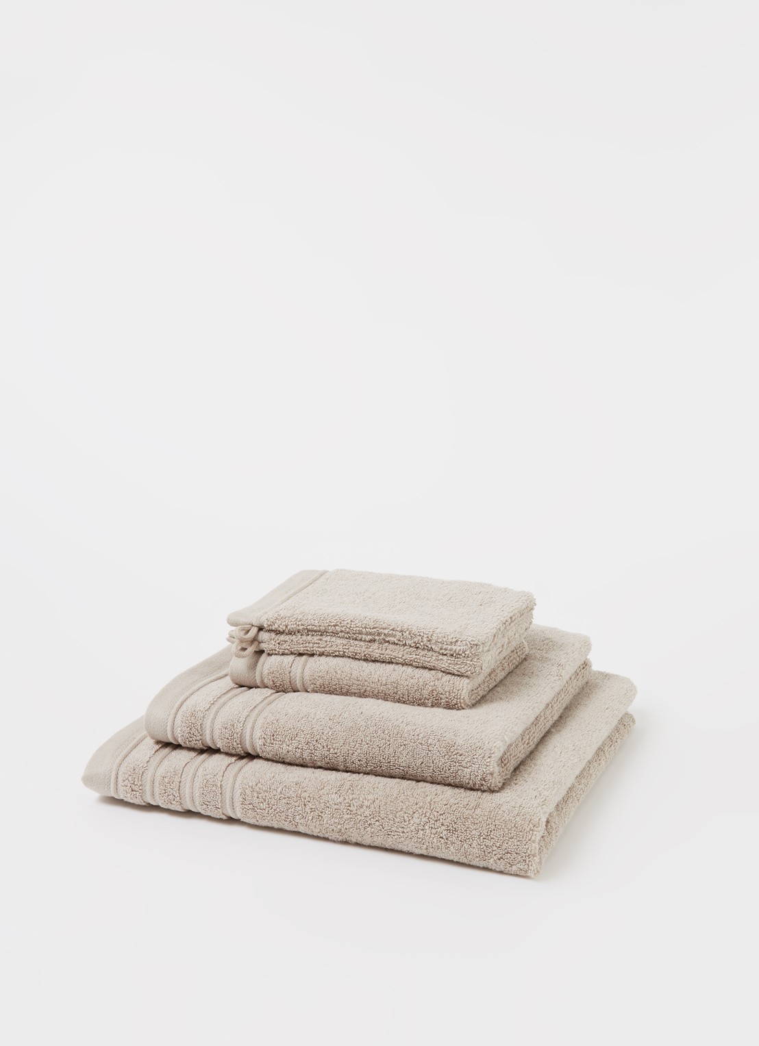 de Bijenkorf Home Evolution gastendoek - 580 gr/m2 - 30 x 50 cm - detail taupe