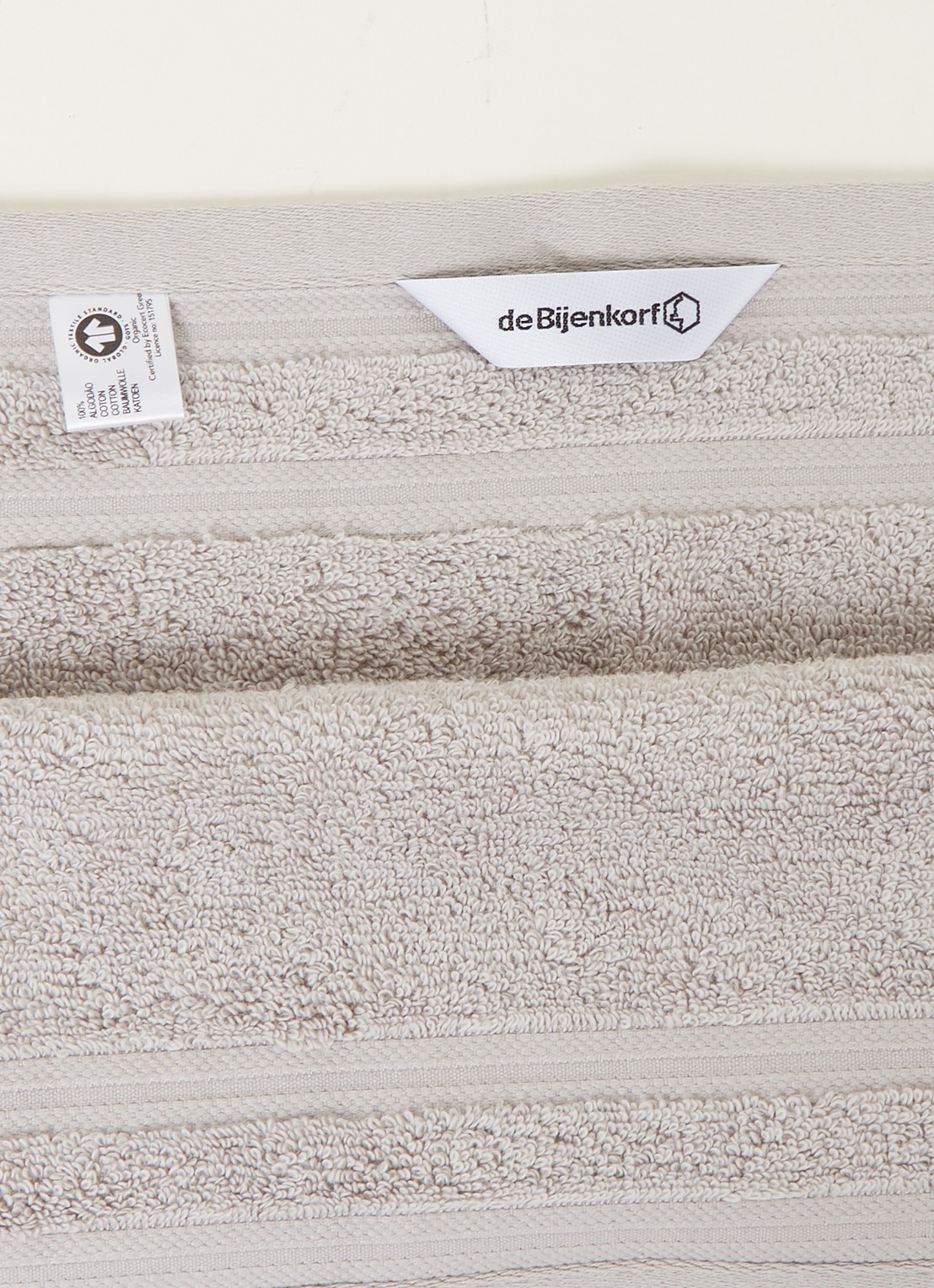 de Bijenkorf Home Evolution gastendoek - 580 gr/m2 - 30 x 50 cm - detail 2 lichtgrijs