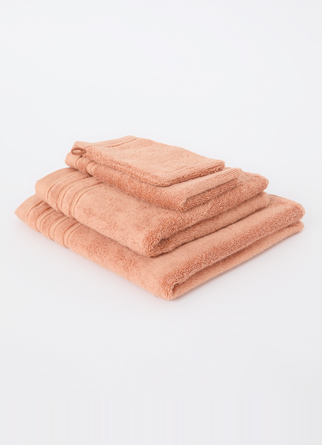 de Bijenkorf Home Evolution gastendoek - 580 gr/m2 - 30 x 50 cm - voorkant 3 oranjebruin