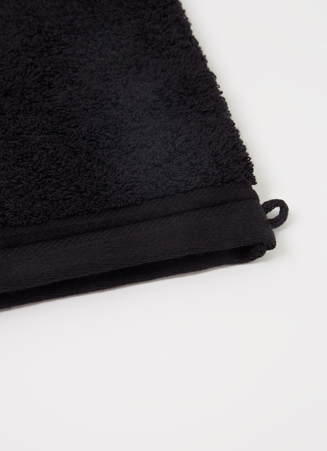 de Bijenkorf Home Evolution washand- 580 gr/m2 - 16 x 21 cm set van 2 - detail 2 zwart