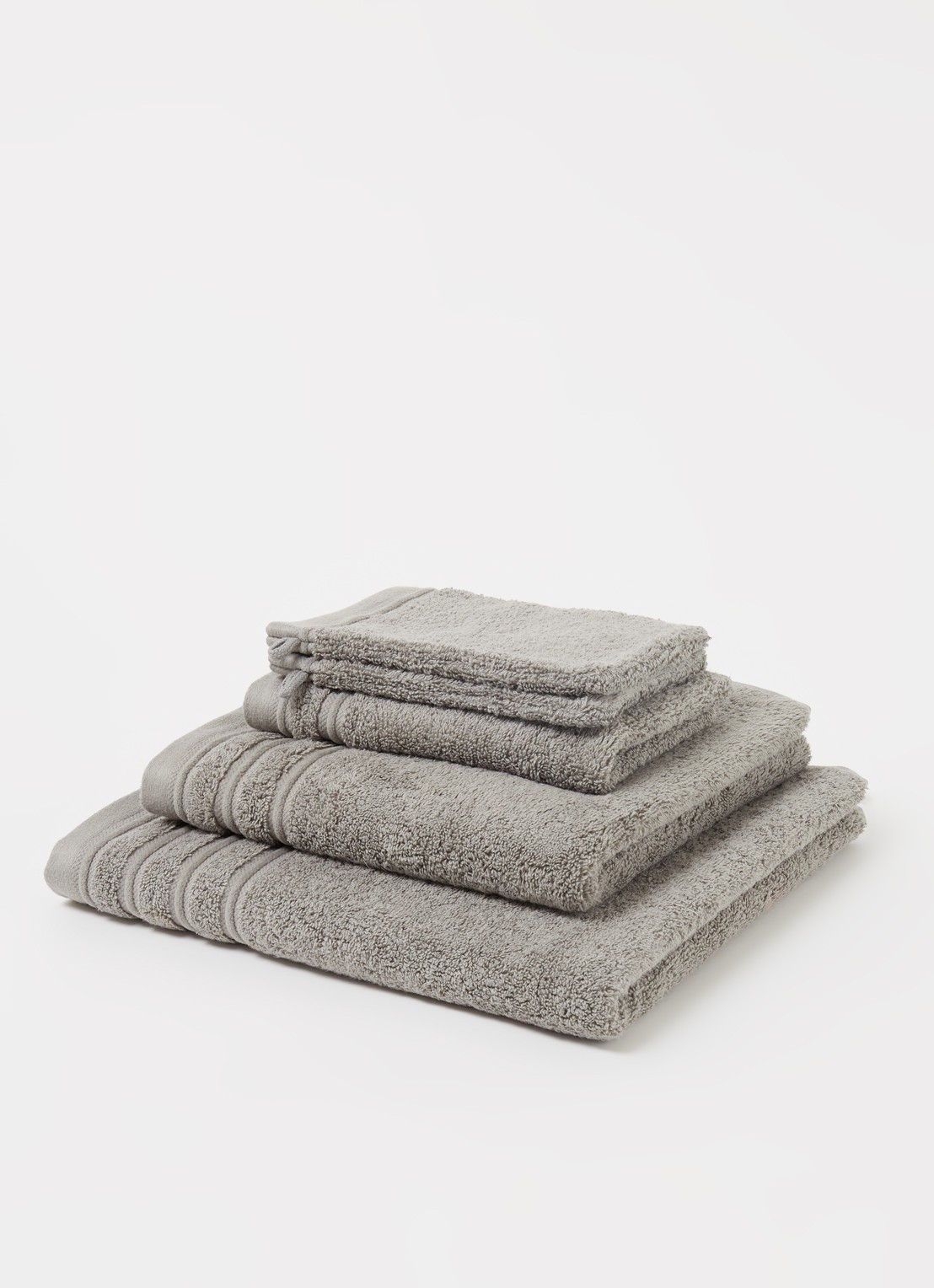 de Bijenkorf Home Evolution washand- 580 gr/m2 - 16 x 21 cm set van 2 - voorkant 2 lichtgroen