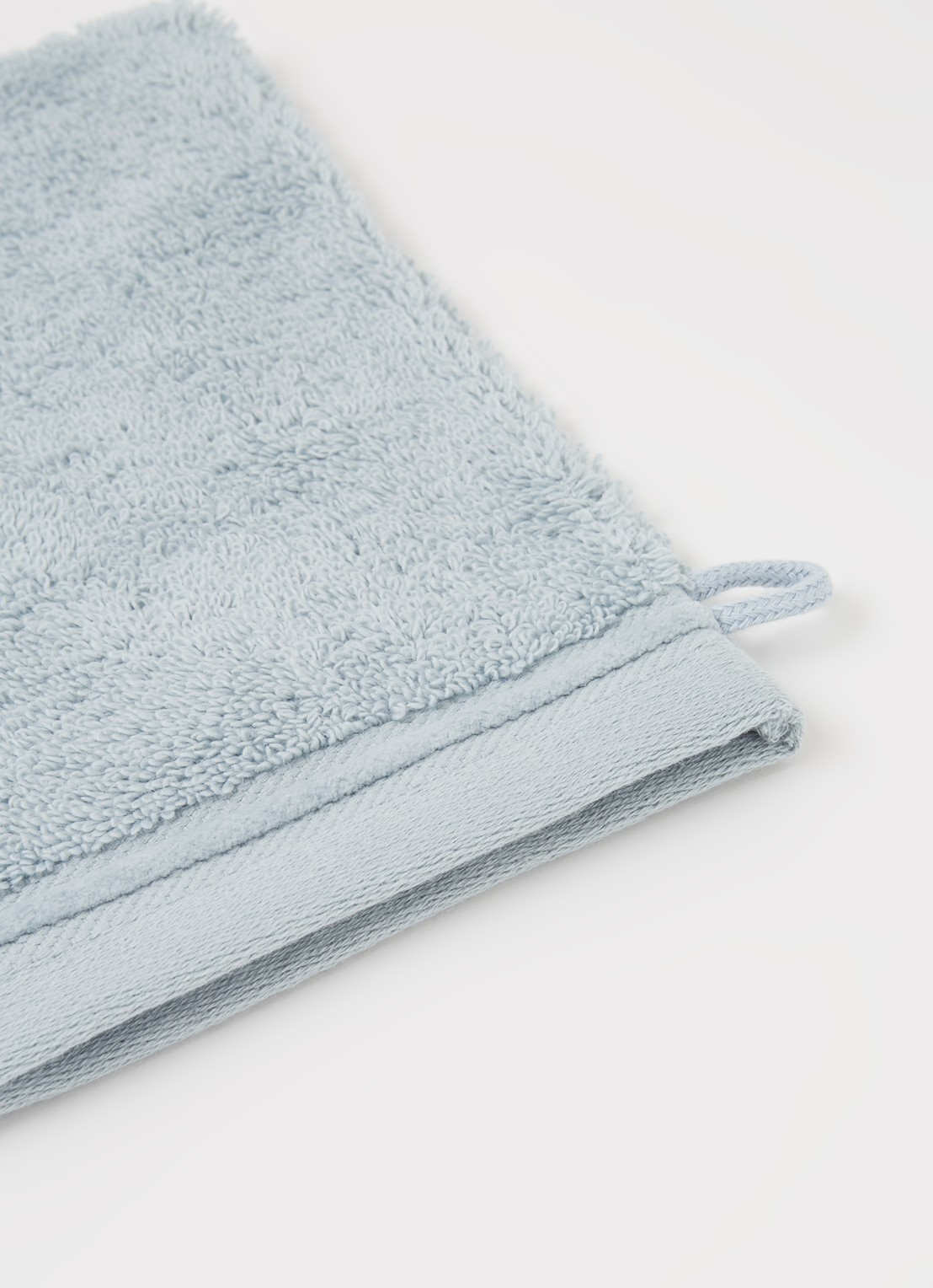 de Bijenkorf Home Evolution washand- 580 gr/m2 - 16 x 21 cm set van 2 - detail 4 lichtblauw