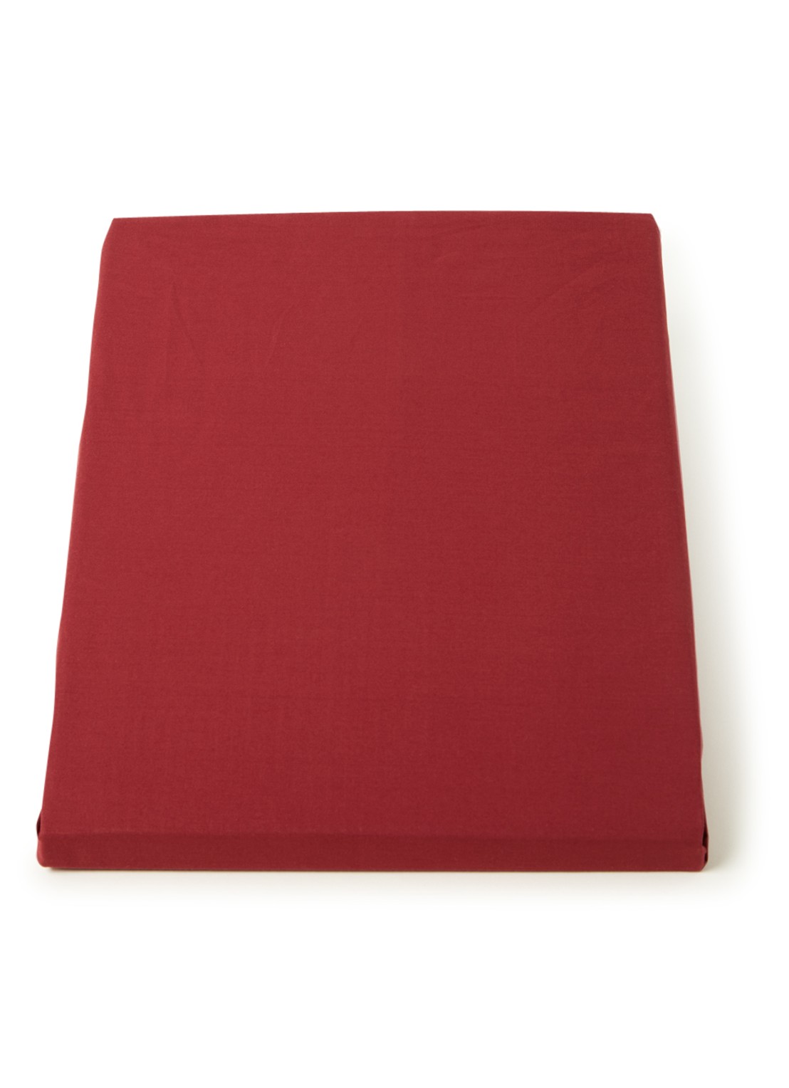 de Bijenkorf Home  hoeslaken van katoen perkal 200TC, hoekhoogte 30 cm - voorkant steenrood
