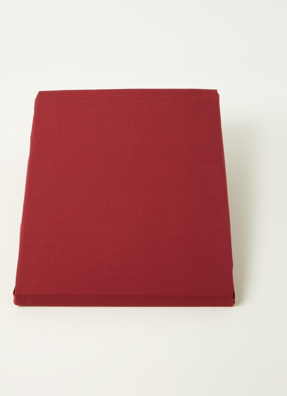 de Bijenkorf Home  hoeslaken van katoen perkal 200TC, hoekhoogte 30 cm - voorkant 2 steenrood