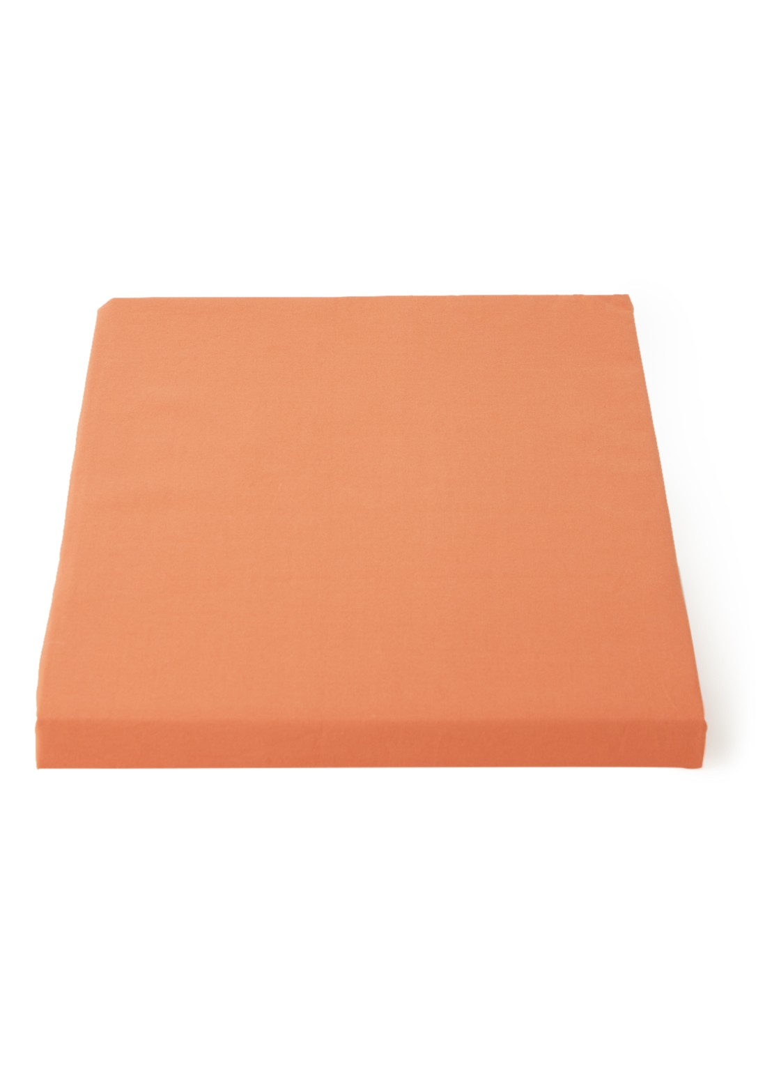 de Bijenkorf Home  hoeslaken van katoen perkal 200TC, hoekhoogte 30 cm - voorkant orange