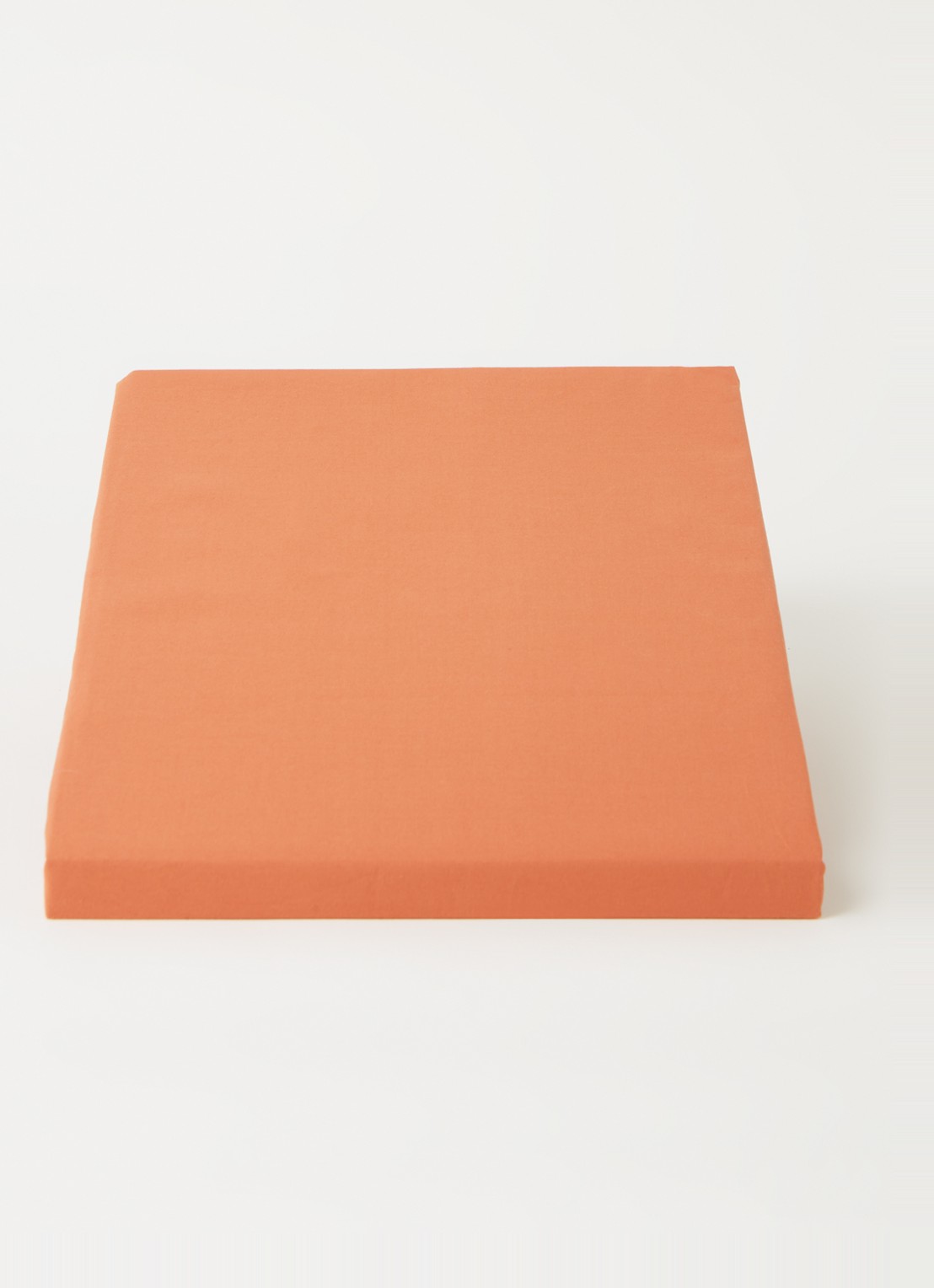 de Bijenkorf Home  hoeslaken van katoen perkal 200TC, hoekhoogte 30 cm - voorkant 2 orange
