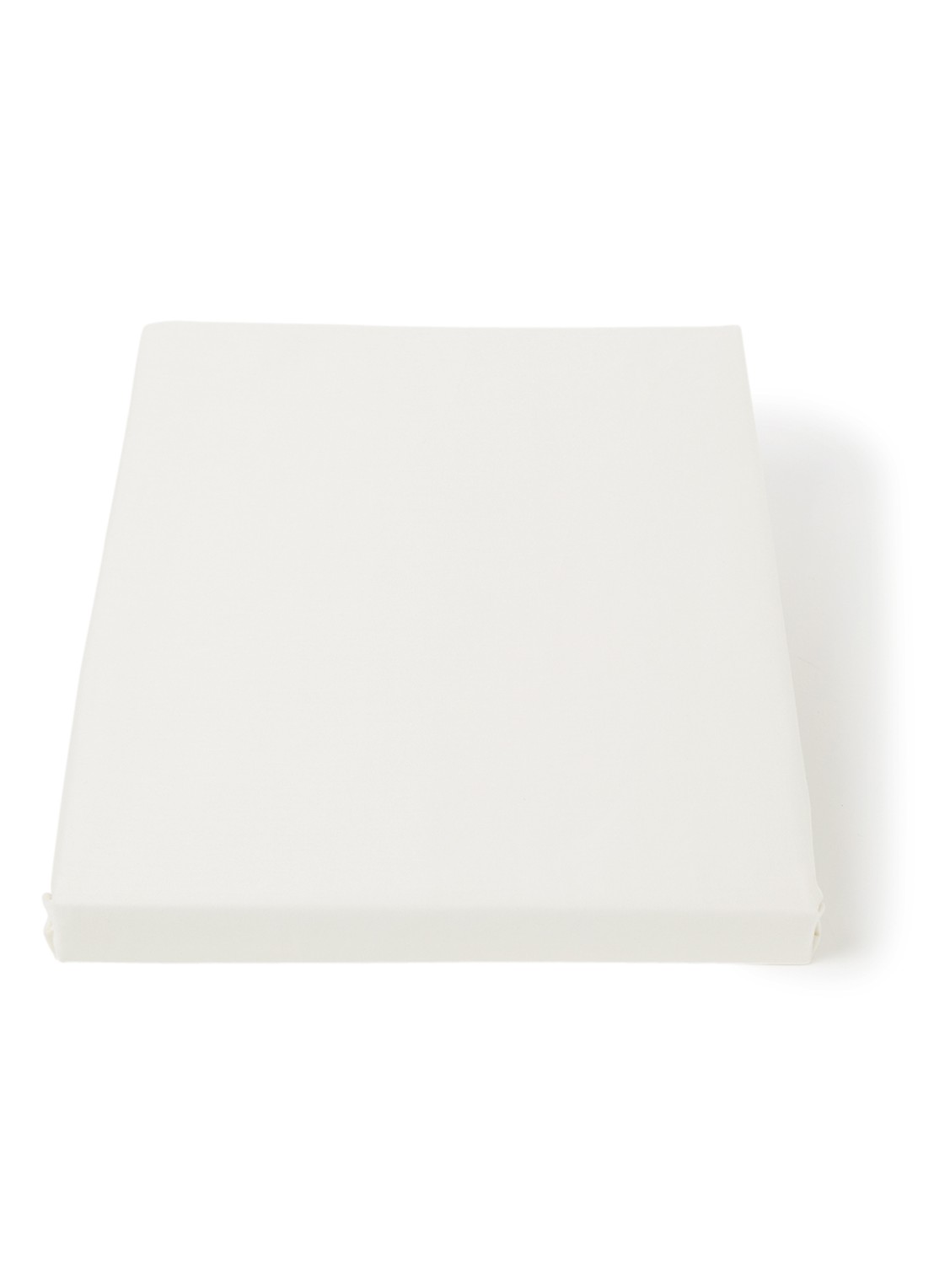 de Bijenkorf Home  hoeslaken van  katoensatijn 300TC, hoekhoogte 30 cm - voorkant ivoor