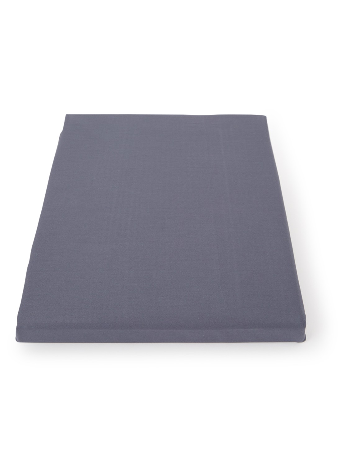 de Bijenkorf Home Hoeslaken van  katoensatijn 300TC, hoekhoogte 30 cm - voorkant donkerblauw