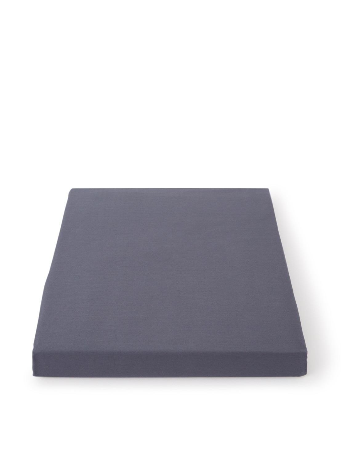 de Bijenkorf Home Hoeslaken van  katoensatijn 300TC, hoekhoogte 30 cm - voorkant 3 donkerblauw