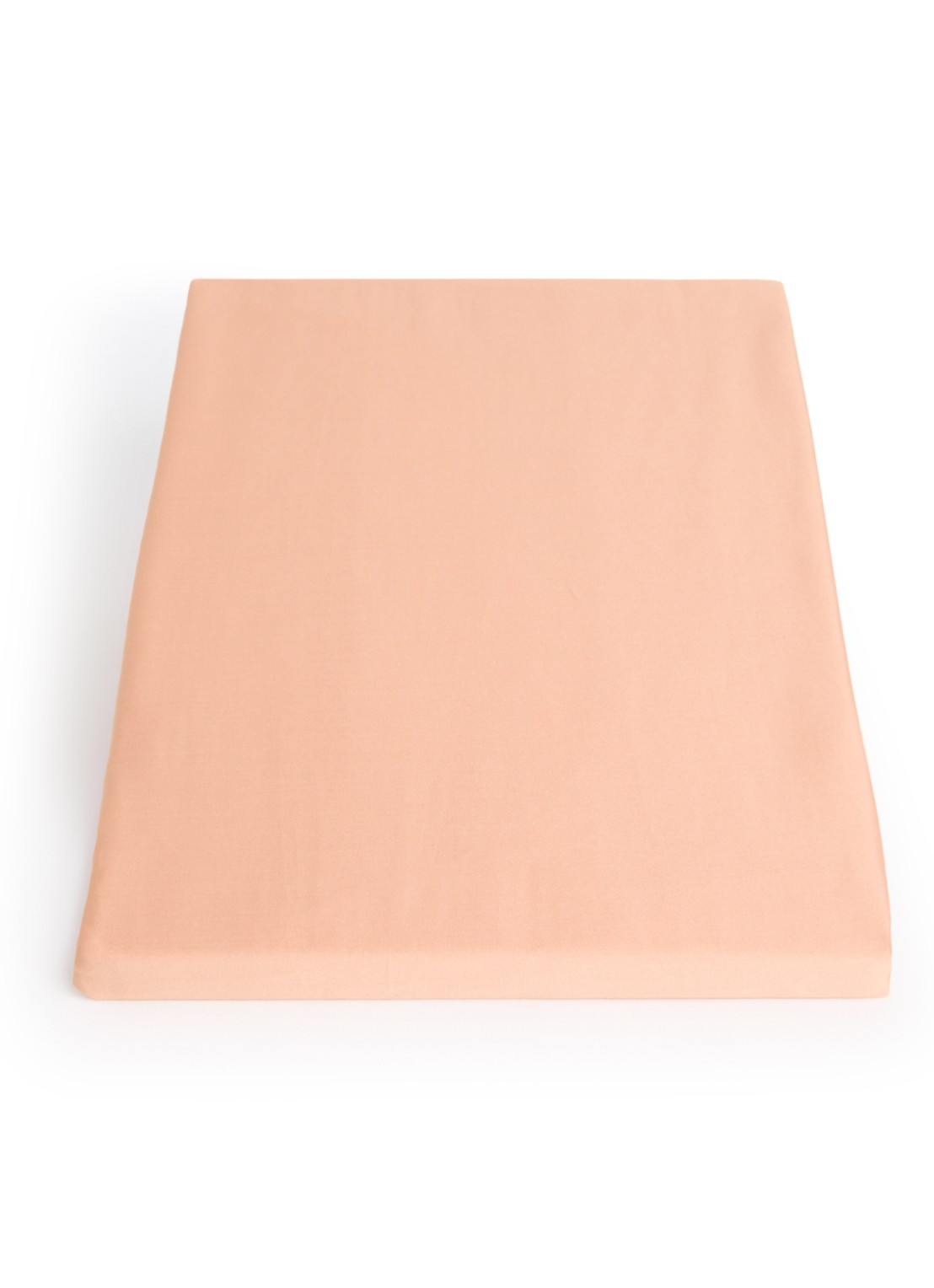 de Bijenkorf Home  hoeslaken van  katoensatijn 300TC, hoekhoogte 30 cm - voorkant oranjebruin