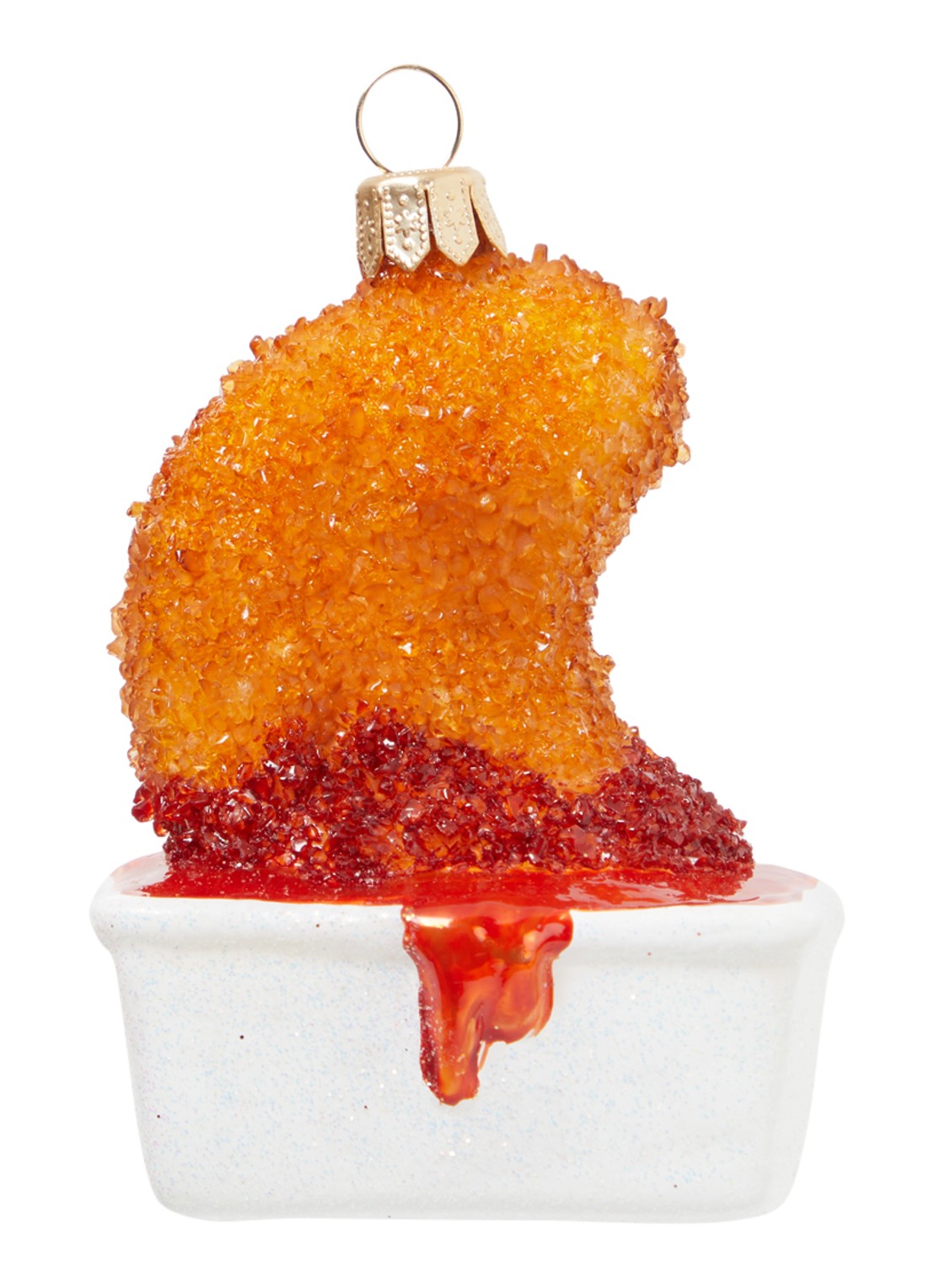 de Bijenkorf Home Kipnugget kersthanger 8 cm - voorkant orange