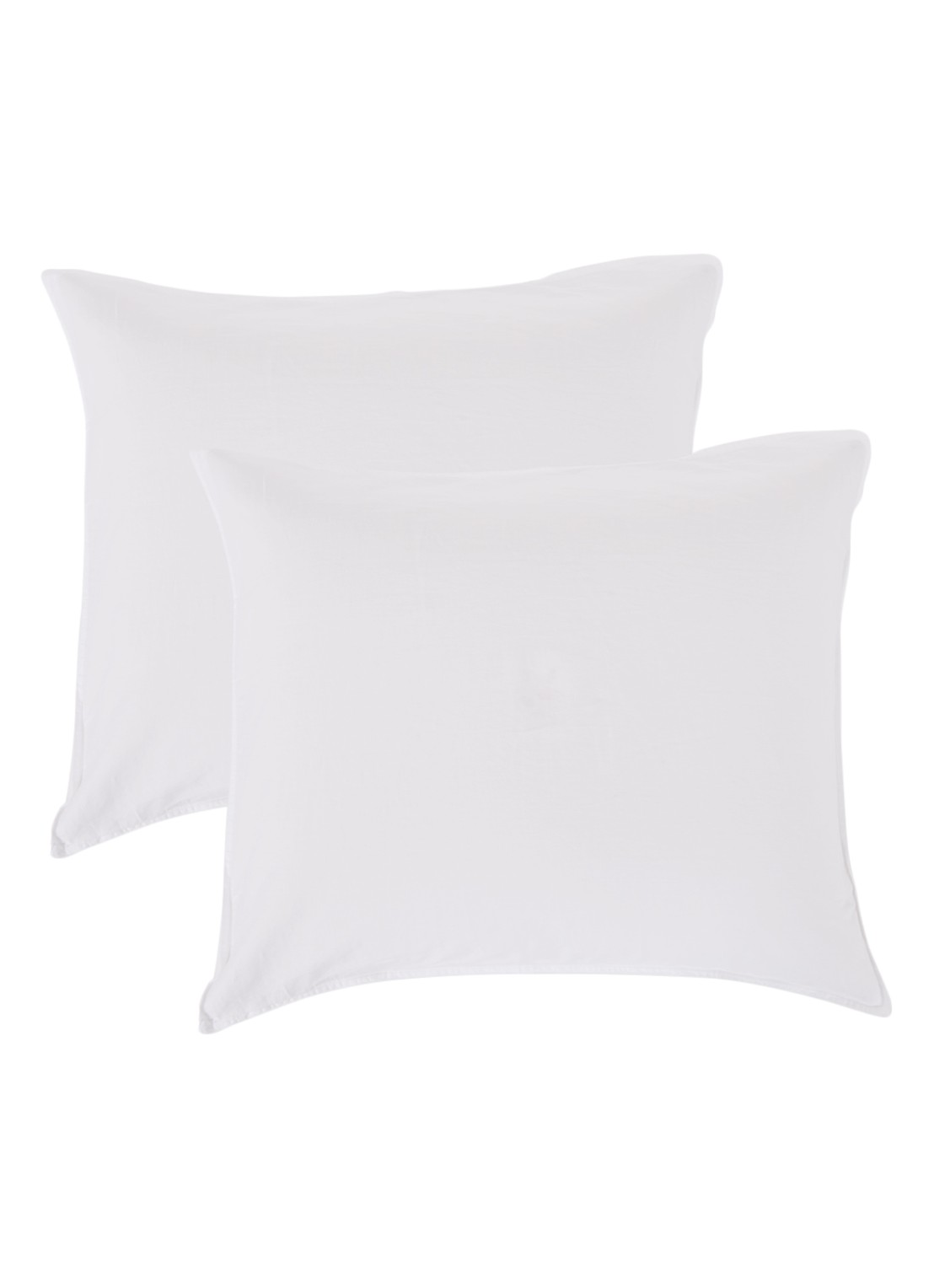 de Bijenkorf Home Kussensloop van  katoensatijn 300TC in 2-pack - voorkant wit