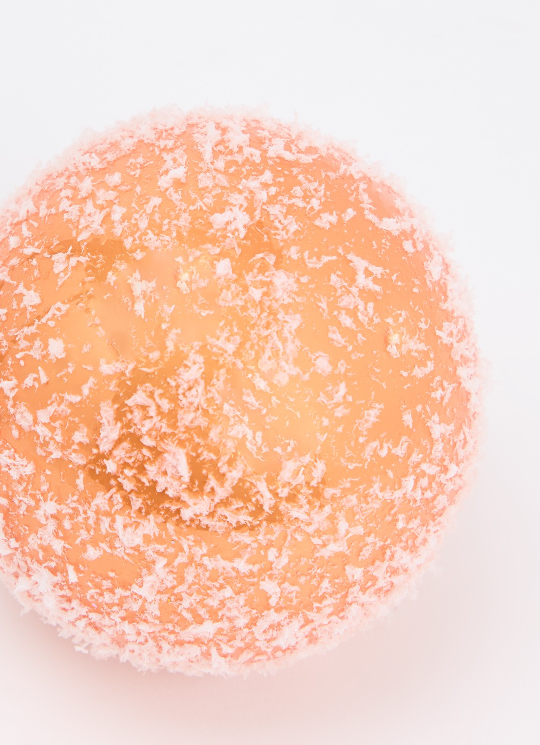 de Bijenkorf Home Sneeuw kerstbal 8 cm - detail orange