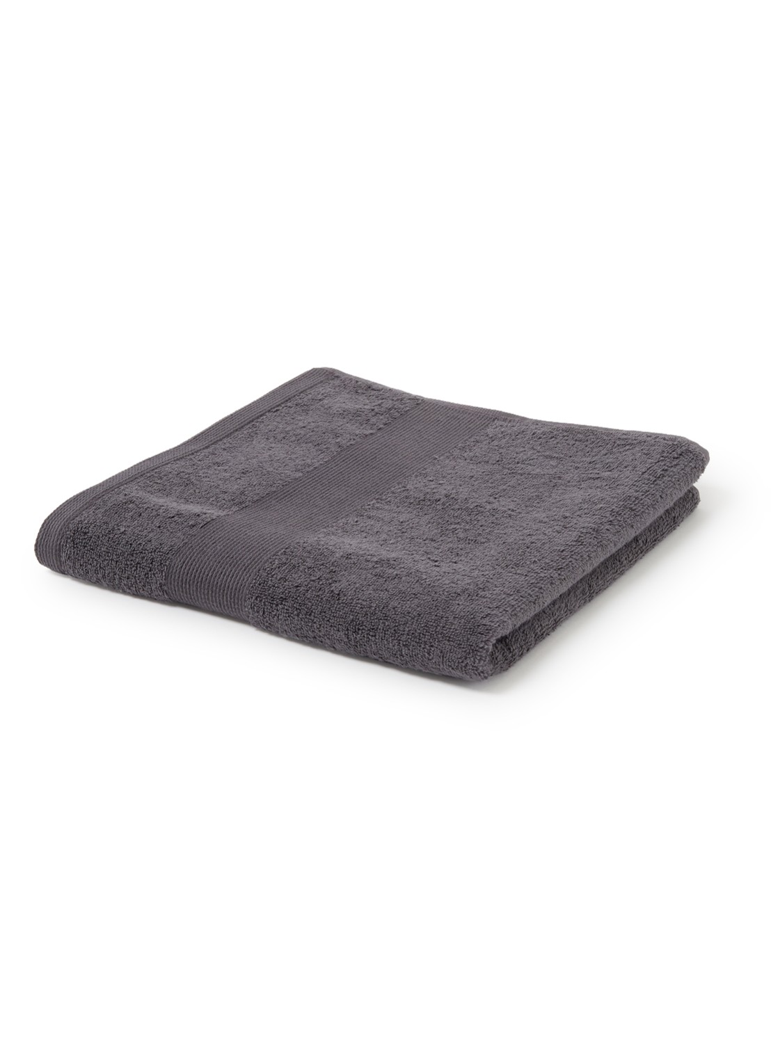 de Bijenkorf Home  Softness badhanddoek - 600 gr/m2 - 60 x 110 cm - voorkant 3 antraciet