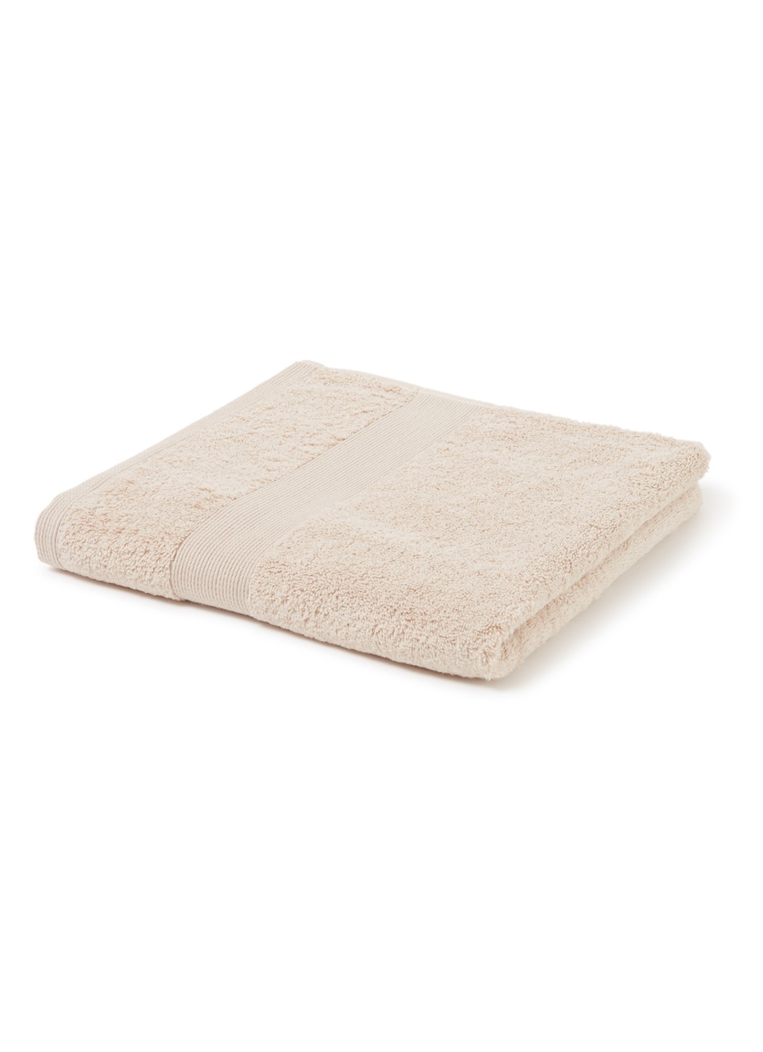 de Bijenkorf Home  Softness badhanddoek - 600 gr/m2 - 60 x 110 cm - voorkant 2 beige