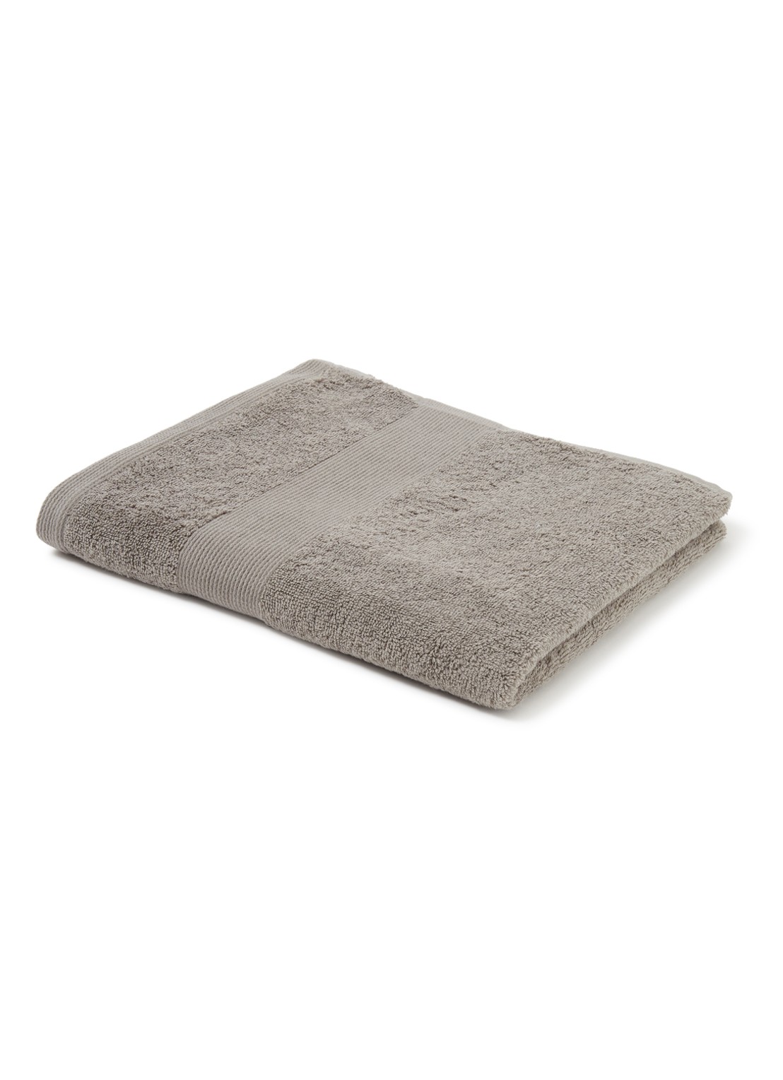 de Bijenkorf Home  Softness badhanddoek - 600 gr/m2 - 60 x 110 cm - voorkant grijs