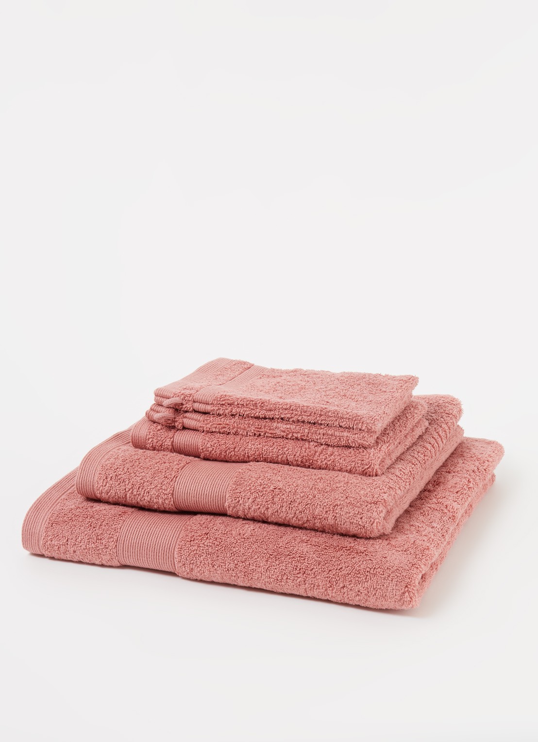 de Bijenkorf Home  Softness badhanddoek - 600 gr/m2 - 60 x 110 cm - detail roze