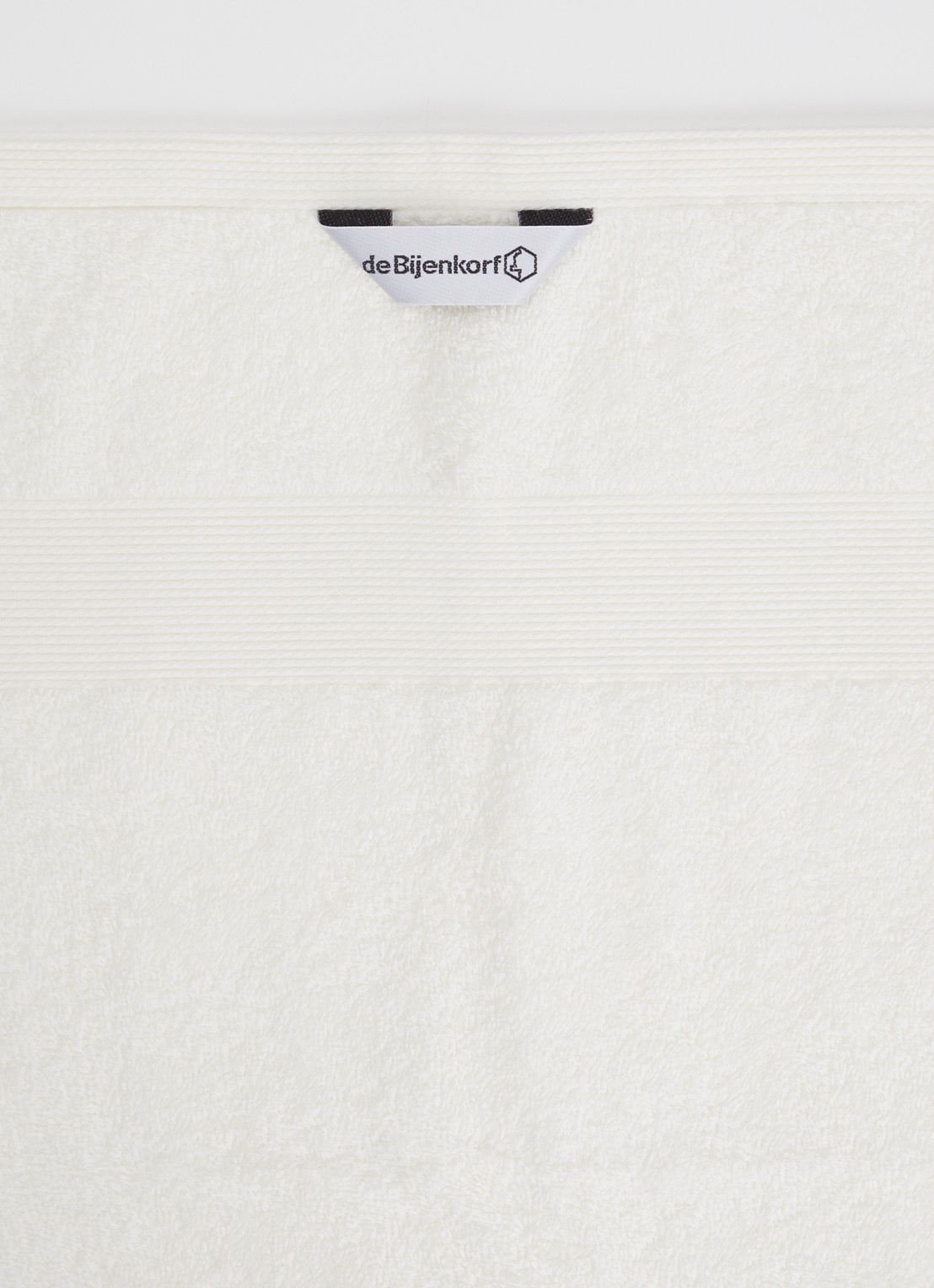 de Bijenkorf Home Softness badhanddoek - 600 gr/m2 - 60 x 110 cm - detail 2 wit