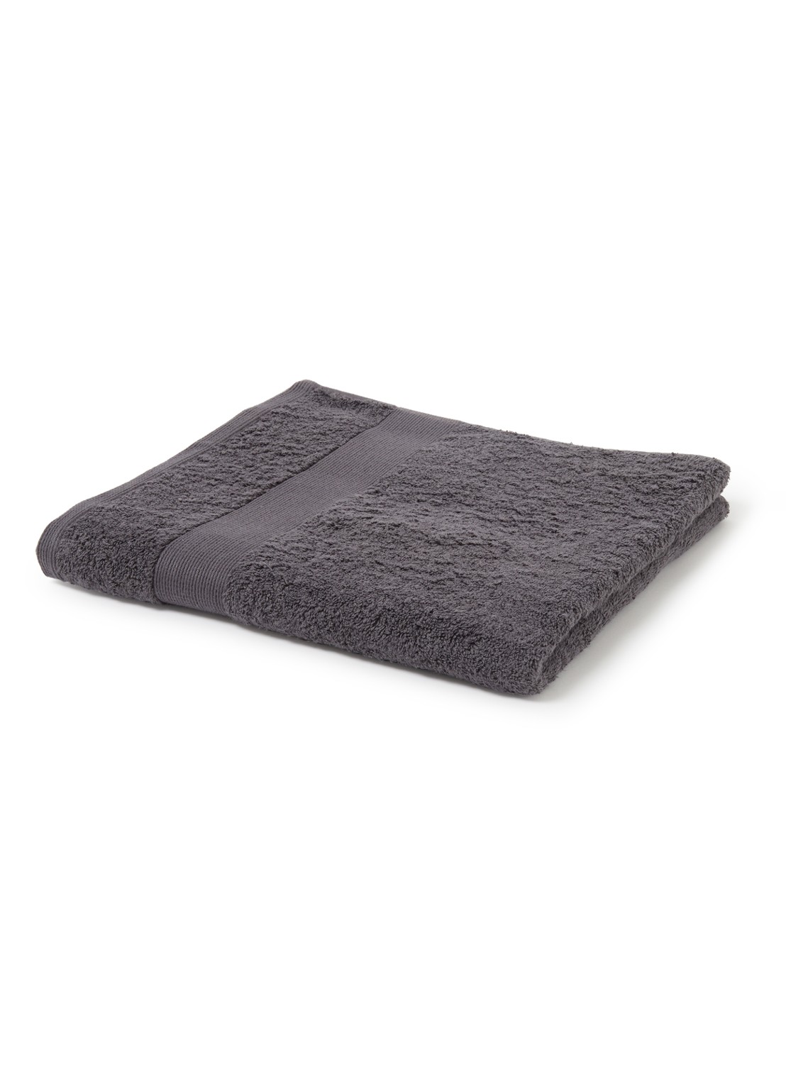 de Bijenkorf Home  Softness badlaken - 600 gr/m2 - 70 x 140 cm - voorkant antraciet