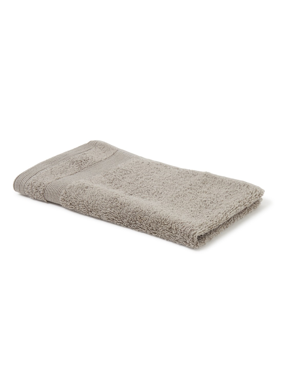 de Bijenkorf Home  Softness gastendoek - 600 gr/m2 - 30 x 50 cm - voorkant 2 grijs