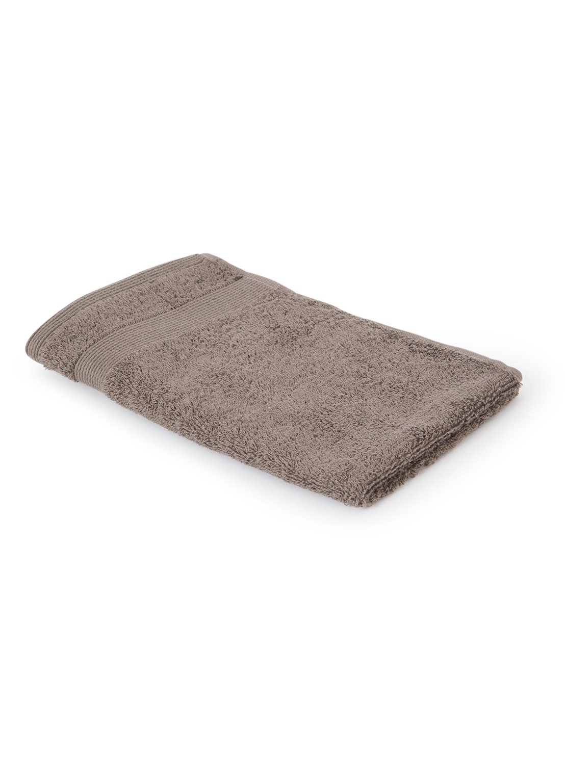 de Bijenkorf Home  Softness gastendoek - 600 gr/m2 - 30 x 50 cm - voorkant 2 bruin