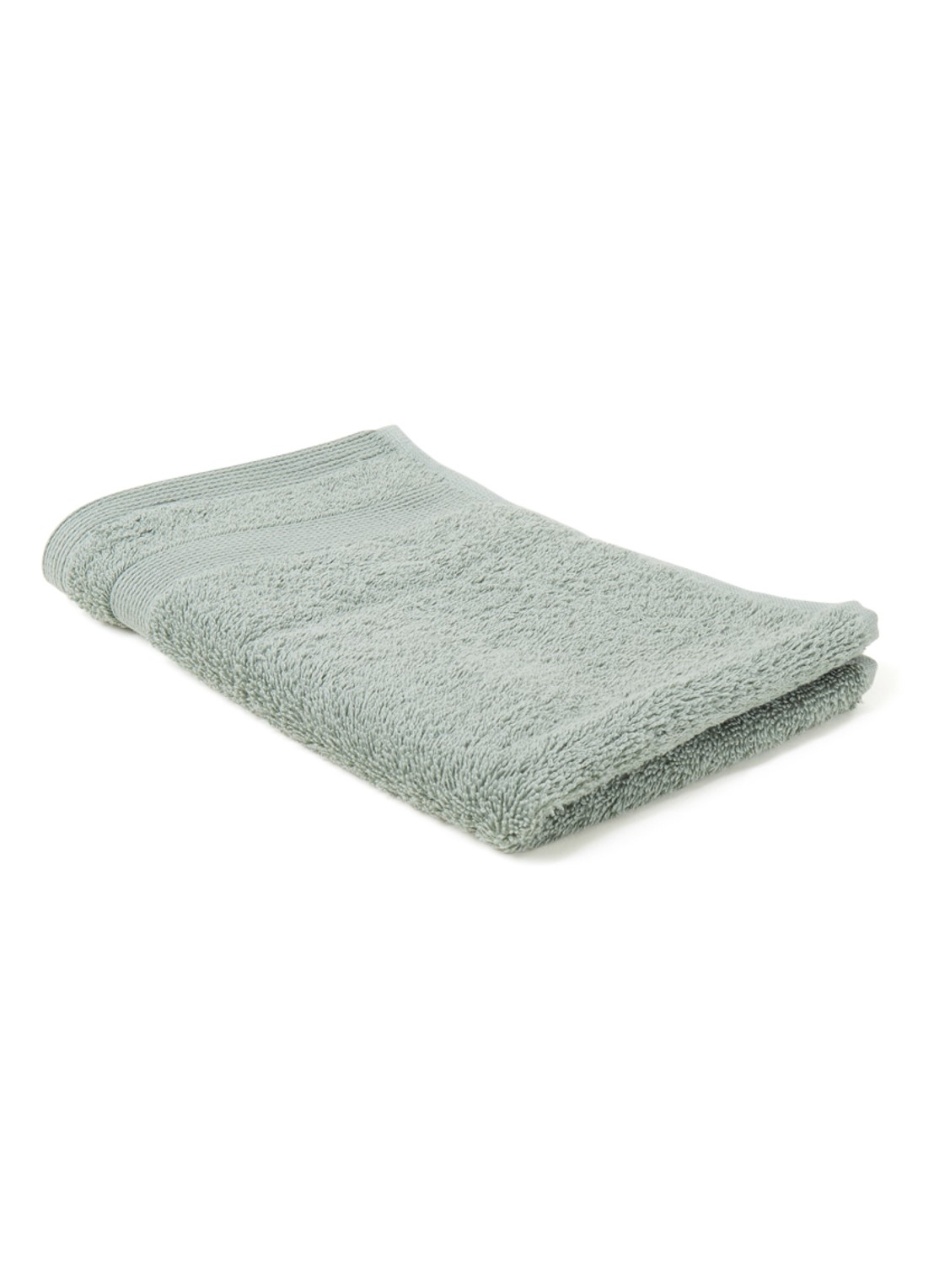 de Bijenkorf Home  Softness gastendoek - 600 gr/m2 - 30 x 50 cm - voorkant zeegroen