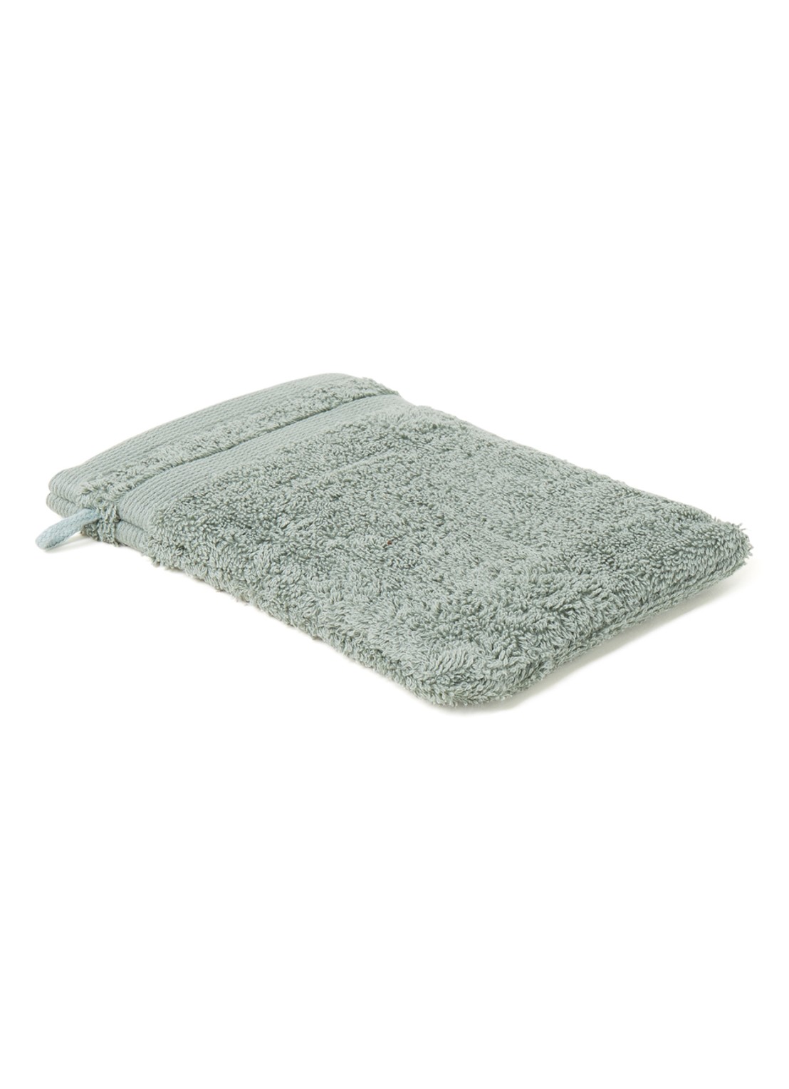 de Bijenkorf Home  Softness washand - 600 gr/m2 - 16 x 21 cm set van 2 - voorkant zeegroen
