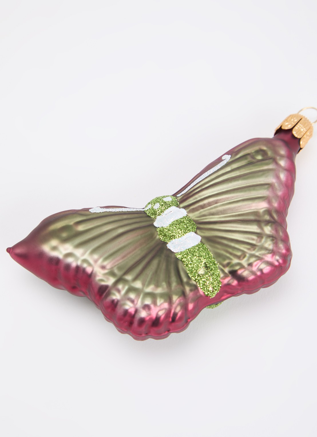 de Bijenkorf Home Vlinder kersthanger 11 cm - detail groen