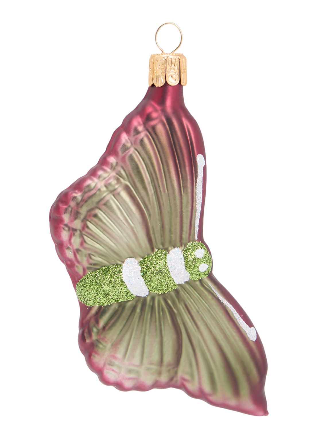 de Bijenkorf Home Vlinder kersthanger 11 cm - voorkant 2 groen