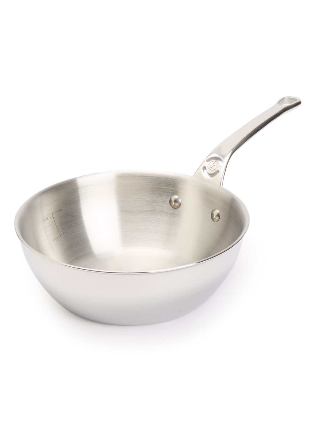 De Buyer Affinity sauteerpan Ø20 cm - voorkant zilver
