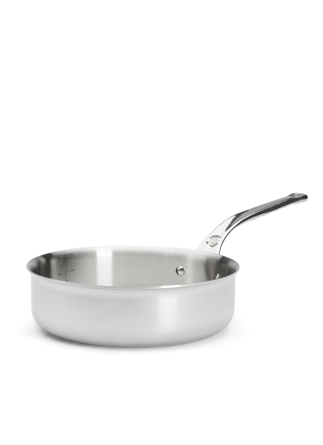 De Buyer Affinity sauteuse 24 cm - voorkant metallic