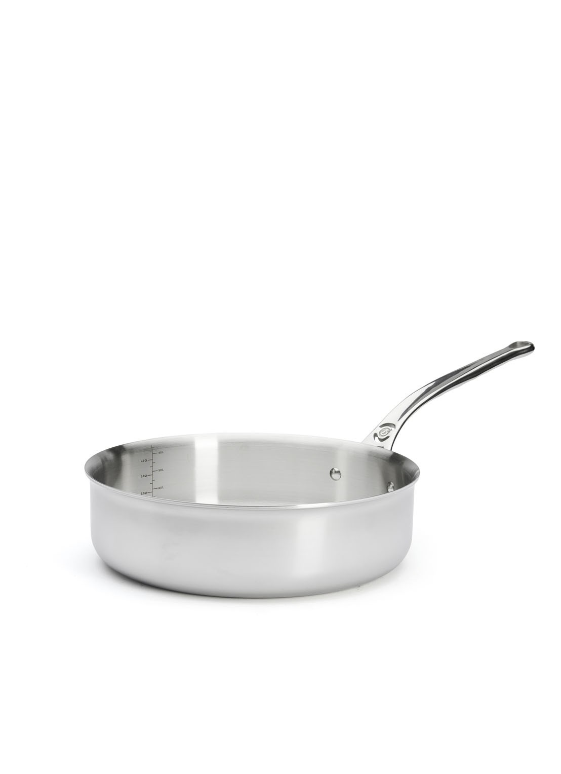 De Buyer Affinity sauteuse 28 cm - voorkant metallic