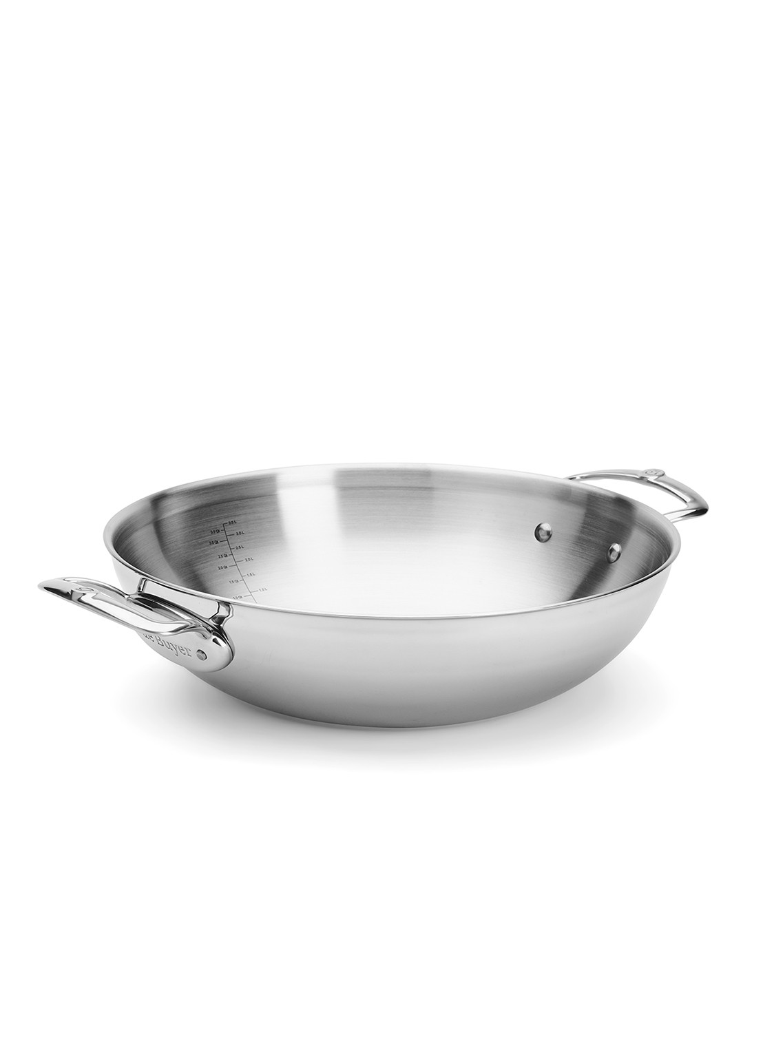 De Buyer Affinity wokpan ø 32cm - voorkant zilver