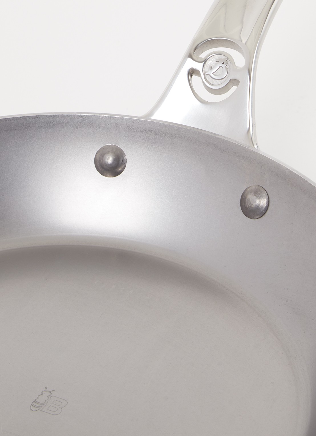 De Buyer Mineral B koekenpan Ø24 cm - detail zilver