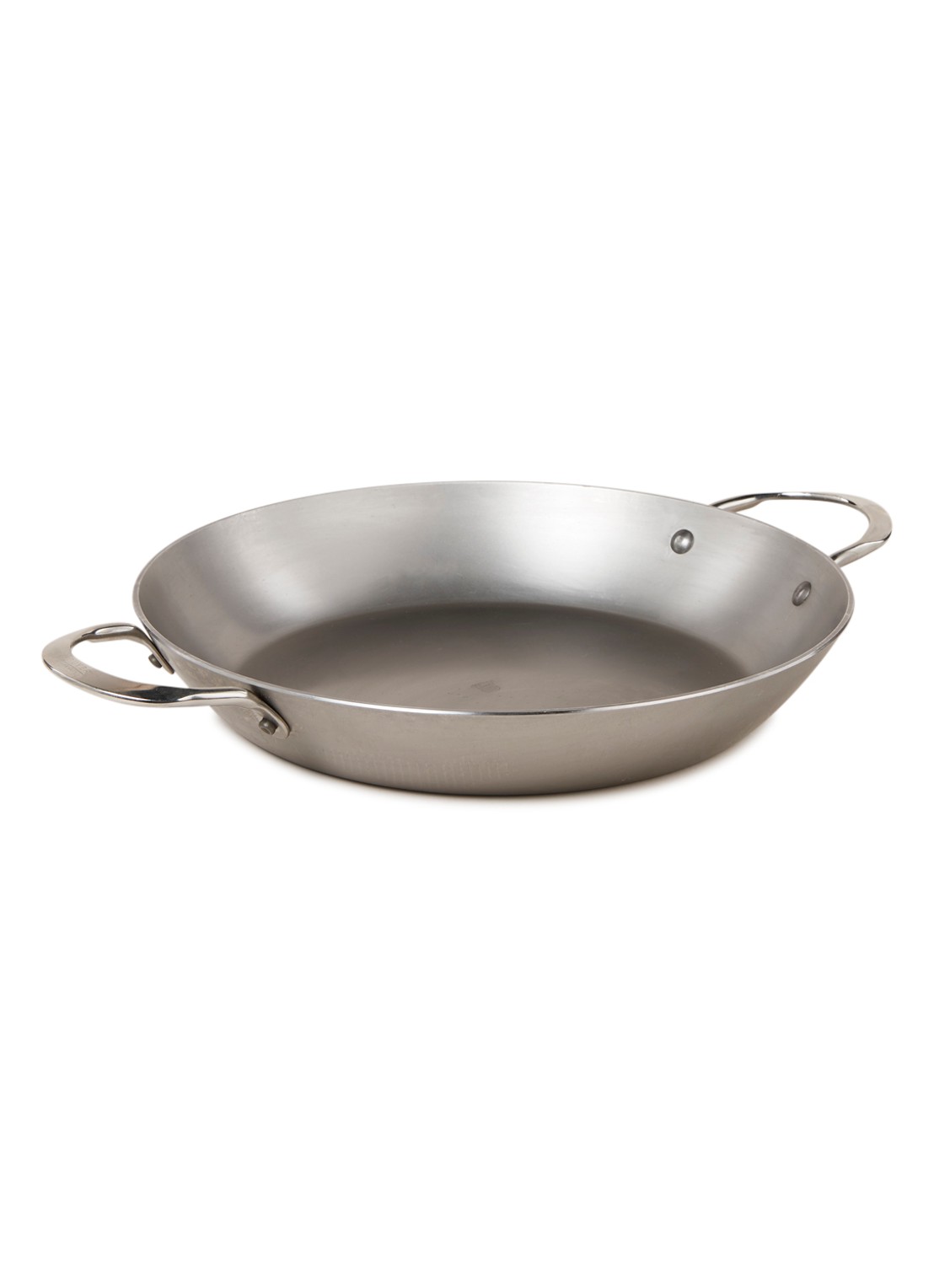 De Buyer Mineral B paellapan 32 cm  - voorkant zilver