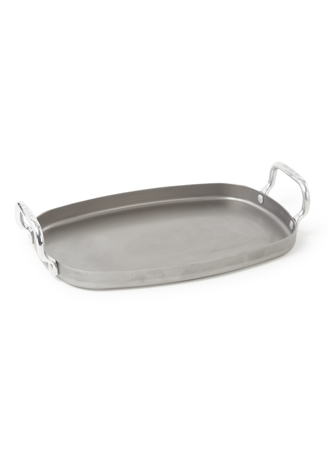 De Buyer Mineral B Plancha bakplaat 38 x 26 cm  - voorkant 2 grijs